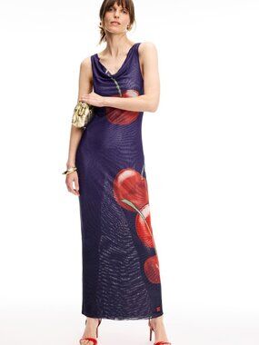 Muma World Night Cherry Midi Dress Size XL